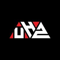 uhz driehoek brief logo ontwerp met driehoekige vorm. uhz driehoek logo ontwerp monogram. uhz driehoek vector logo sjabloon met rode kleur. uhz driehoekig logo eenvoudig, elegant en luxueus logo. uh