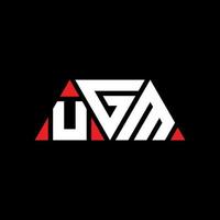 ugm driehoek brief logo ontwerp met driehoekige vorm. ugm driehoek logo ontwerp monogram. ugm driehoek vector logo sjabloon met rode kleur. ugm driehoekig logo eenvoudig, elegant en luxueus logo. uhm