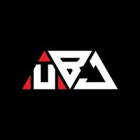 ubj driehoek brief logo ontwerp met driehoekige vorm. ubj driehoek logo ontwerp monogram. ubj driehoek vector logo sjabloon met rode kleur. ubj driehoekig logo eenvoudig, elegant en luxueus logo. ubj