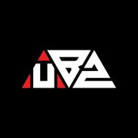UBZ driehoek brief logo ontwerp met driehoekige vorm. ubz driehoek logo ontwerp monogram. ubz driehoek vector logo sjabloon met rode kleur. ubz driehoekig logo eenvoudig, elegant en luxueus logo. ubz