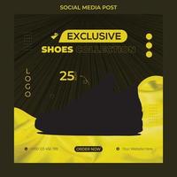 moderne sport mode schoenen merk product social media post en banner ontwerpsjabloon. vector