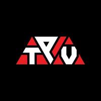 tpv driehoek brief logo ontwerp met driehoekige vorm. tpv driehoek logo ontwerp monogram. tpv driehoek vector logo sjabloon met rode kleur. tpv driehoekig logo eenvoudig, elegant en luxueus logo. tpv