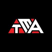tma driehoek brief logo ontwerp met driehoekige vorm. tma driehoek logo ontwerp monogram. tma driehoek vector logo sjabloon met rode kleur. tma driehoekig logo eenvoudig, elegant en luxueus logo. tma