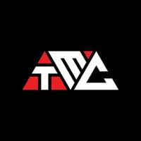 tmc driehoek brief logo ontwerp met driehoekige vorm. tmc driehoek logo ontwerp monogram. tmc driehoek vector logo sjabloon met rode kleur. tmc driehoekig logo eenvoudig, elegant en luxueus logo. tmc