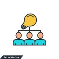 teamwerk pictogram logo vectorillustratie. samenwerkingssymboolsjabloon voor grafische en webdesigncollectie vector