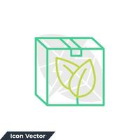 eco verpakking pictogram logo vectorillustratie. eco box symboolsjabloon voor grafische en webdesign collectie vector