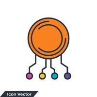 geest kaart pictogram logo vectorillustratie. mindmapping symboolsjabloon voor grafische en webdesigncollectie vector