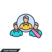 werving pictogram logo vectorillustratie. human resource-symboolsjabloon voor grafische en webdesigncollectie vector