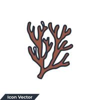 koraal pictogram logo vectorillustratie. prachtige onderwater flora symboolsjabloon voor grafische en webdesign collectie vector