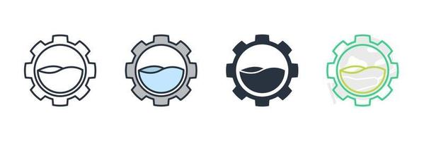 water resource pictogram logo vectorillustratie. natuurlijke hulpbronnen symboolsjabloon voor grafische en webdesign collectie vector