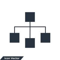 stroomschema pictogram logo vectorillustratie. organigram symboolsjabloon voor grafische en webdesign collectie vector