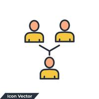 communicatie pictogram logo vectorillustratie. verbinding mensen symbool sjabloon voor grafische en webdesign collectie vector