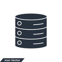 database pictogram logo vectorillustratie. database-opslagsymboolsjabloon voor grafische en webdesigncollectie vector