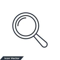 vergrootglas pictogram logo vectorillustratie. zoeksymboolsjabloon voor grafische en webdesigncollectie vector