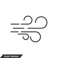 wind pictogram logo vectorillustratie. wind natuur symbool sjabloon voor grafische en webdesign collectie vector