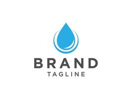 eenvoudig schoon logo. blauwe cirkel vorm eerste letter c met blauwe waterdrop combinatie geïsoleerd op een witte achtergrond. bruikbaar voor natuur en branding logo's. platte vector logo-ontwerpsjabloon sjabloon.