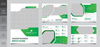 8 pagina brochure sjabloonontwerp vector