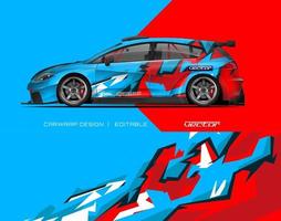 autowrap ontwerp modern race-achtergrondontwerp voor voertuigwrap, racewagen, rally, enz. vector