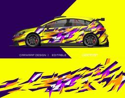 autowrap ontwerp modern race-achtergrondontwerp voor voertuigwrap, racewagen, rally, enz. vector