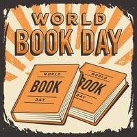 wereld boek dag poster vector