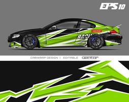 autowrap ontwerp modern race-achtergrondontwerp voor voertuigwrap, racewagen, rally, enz. vector