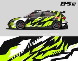 autowrap ontwerp modern race-achtergrondontwerp voor voertuigwrap, racewagen, rally, enz. vector