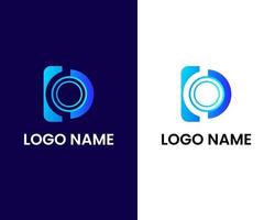 letter d en o modern logo ontwerpsjabloon vector