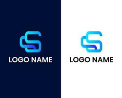 letter s en s modern logo ontwerpsjabloon vector