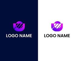 letter u en d modern logo ontwerpsjabloon vector