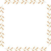 vierkant frame met horizontale oranje takken op een witte achtergrond. geïsoleerde krans voor uw ontwerp. vector