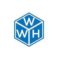 wwh brief logo ontwerp op zwarte achtergrond. wwh creatieve initialen brief logo concept. wwh brief ontwerp. vector