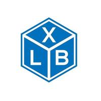 xlb brief logo ontwerp op zwarte achtergrond. xlb creatieve initialen brief logo concept. xlb brief ontwerp. vector