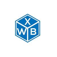 xwb brief logo ontwerp op zwarte achtergrond. xwb creatieve initialen brief logo concept. xwb brief ontwerp. vector