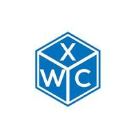 xwc brief logo ontwerp op zwarte achtergrond. xwc creatieve initialen brief logo concept. xwc brief ontwerp. vector