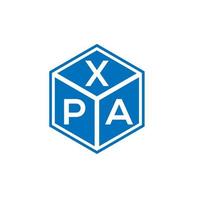 xpa brief logo ontwerp op zwarte achtergrond. xpa creatieve initialen brief logo concept. xpa-briefontwerp. vector