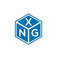 xng brief logo ontwerp op zwarte achtergrond. xng creatieve initialen brief logo concept. xng-briefontwerp. vector