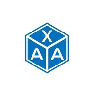 xaa brief logo ontwerp op zwarte achtergrond. xaa creatieve initialen brief logo concept. xaa brief ontwerp. vector