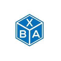 xba brief logo ontwerp op zwarte achtergrond. xba creatieve initialen brief logo concept. xba brief ontwerp. vector