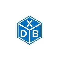 xdb brief logo ontwerp op zwarte achtergrond. xdb creatieve initialen brief logo concept. xdb-briefontwerp. vector