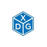 xdg brief logo ontwerp op zwarte achtergrond. xdg creatieve initialen brief logo concept. xdg brief ontwerp. vector