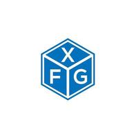 xfg brief logo ontwerp op zwarte achtergrond. xfg creatieve initialen brief logo concept. xfg brief ontwerp. vector