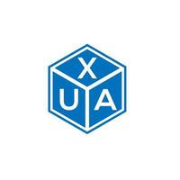 xua brief logo ontwerp op zwarte achtergrond. xua creatieve initialen brief logo concept. xua brief ontwerp. vector
