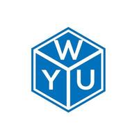 wyu brief logo ontwerp op zwarte achtergrond. wyu creatieve initialen brief logo concept. wyu-briefontwerp. vector