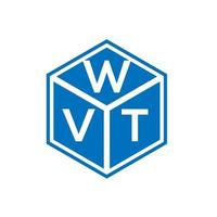 wvt brief logo ontwerp op zwarte achtergrond. wvt creatieve initialen brief logo concept. wvt brief ontwerp. vector