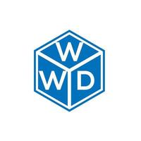 wwd letter logo ontwerp op zwarte achtergrond. wwd creatieve initialen brief logo concept. wwd brief ontwerp. vector