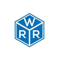 wrr brief logo ontwerp op zwarte achtergrond. wrr creatieve initialen brief logo concept. wrr brief ontwerp. vector