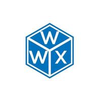 wwx brief logo ontwerp op zwarte achtergrond. wwx creatieve initialen brief logo concept. wwx brief ontwerp. vector