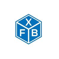 xfb brief logo ontwerp op zwarte achtergrond. xfb creatieve initialen brief logo concept. xfb-briefontwerp. vector