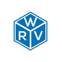 wrv brief logo ontwerp op zwarte achtergrond. wrv creatieve initialen brief logo concept. wrv brief ontwerp. vector