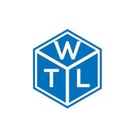 wtl brief logo ontwerp op zwarte achtergrond. wtl creatieve initialen brief logo concept. wtl brief ontwerp. vector